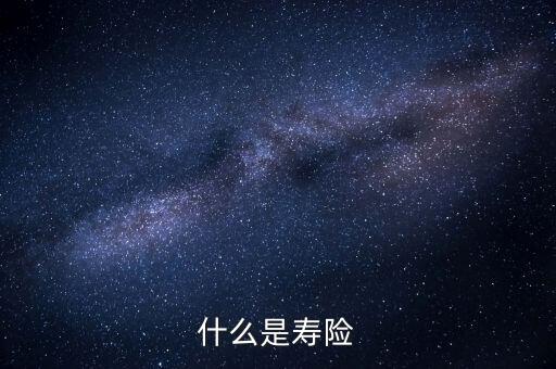 什么而是壽險，壽險是什么