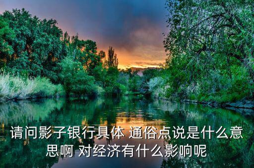 請問影子銀行具體 通俗點說是什么意思啊 對經濟有什么影響呢