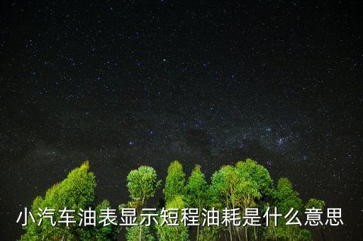 油耗顯示是指什么，請教專業(yè)人士瞬時油耗顯示是什么意思