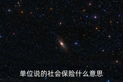 單位社保是什么，單位說的社會(huì)保險(xiǎn)什么意思