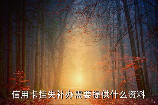 信用卡掛失需要什么，銀行信用卡掛失要帶哪些東西啊