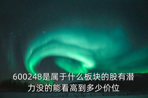 川儀股份是什么板塊，600248是屬于什么板塊的股有潛力沒的能看高到多少價位