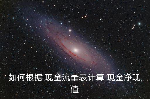 如何根據 現金流量表計算 現金凈現值