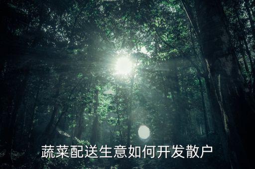 蔬菜配送生意如何開(kāi)發(fā)散戶(hù)