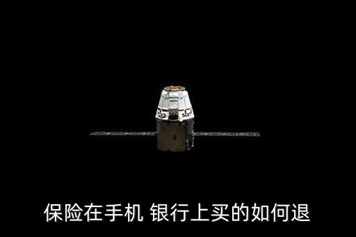 保險(xiǎn)在手機(jī) 銀行上買(mǎi)的如何退
