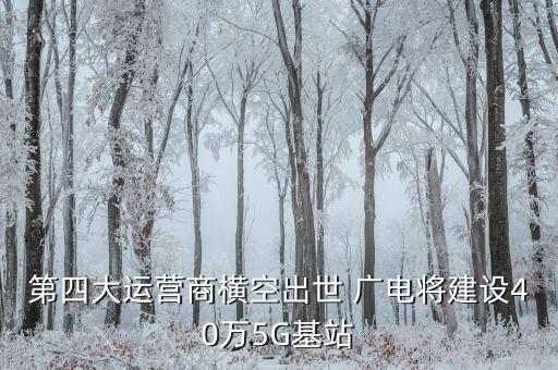 廣電45億怎么玩,中國廣電5g預(yù)測(cè)明年建成40萬個(gè)5g基站