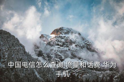 中國(guó)電信怎么查詢(xún) 流量和話費(fèi) 華為 手機(jī)