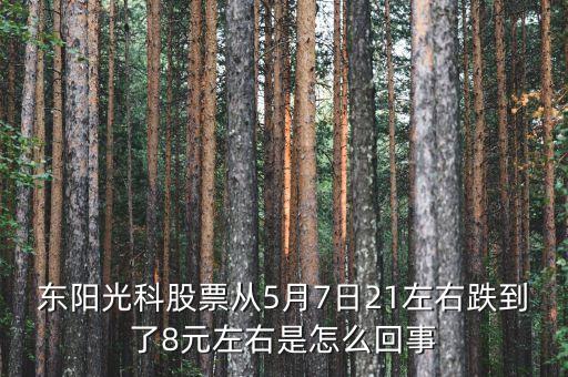 東陽光科為什么跌，東陽光科股票從5月7日21左右跌到了8元左右是怎么回事