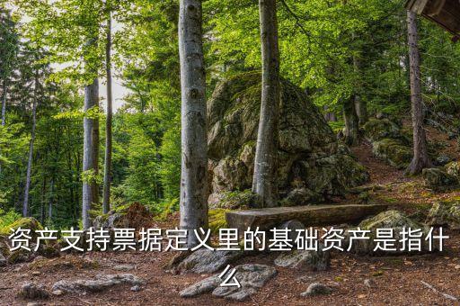 資產支持票據定義里的基礎資產是指什么