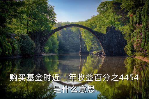 基金近一年收益是什么意思，基金近一年收益率是什么意思在支付寶的螞蟻聚寶上看到的