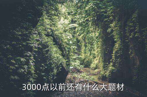 300073有什么題材，3000點以前還有什么大題材