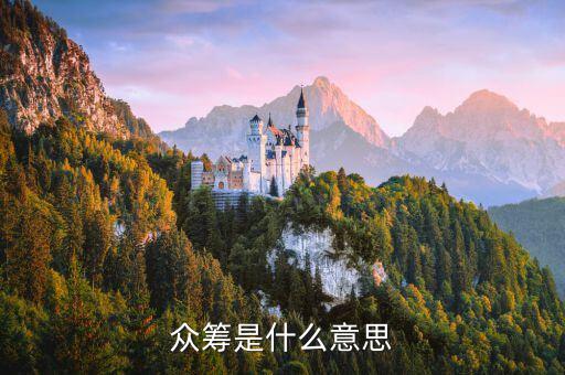 眾籌是什么意思啊，眾籌是什么意思