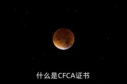 cfca證書有什么用，在辦理網(wǎng)上銀行的時(shí)候提到過CFCA 根證書請(qǐng)問這個(gè)證書是