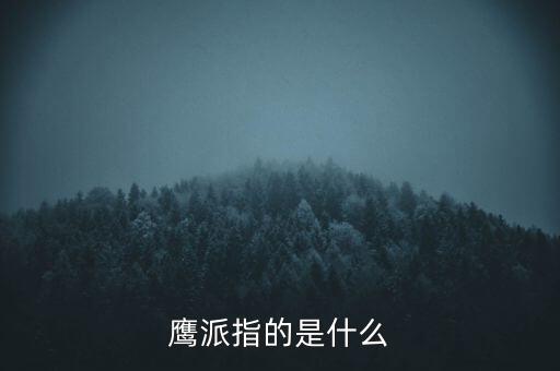 美聯(lián)儲(chǔ)鷹派是什么意思，美國政壇里的鷹派是什么意思