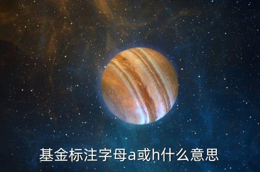 基金中的房地產(chǎn)a卷商a是什么意思，基金標注字母a或h什么意思