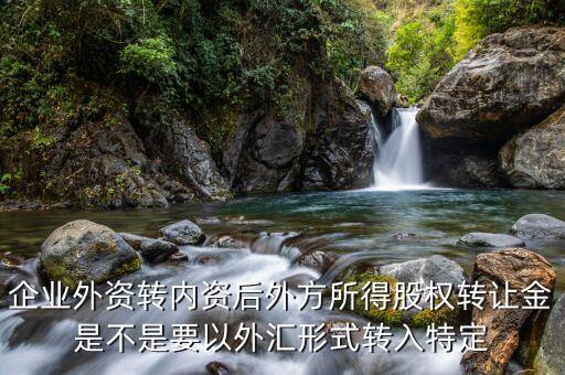 收購外方股權需要開什么賬戶，企業(yè)外資轉內資后外方所得股權轉讓金是不是要以外匯形式轉入特定
