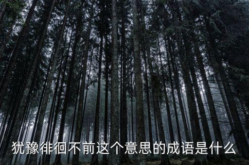 籌措不前是什么意思，猶豫徘徊不前這個意思的成語是什么