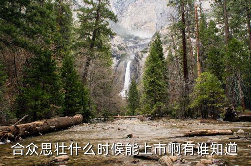 合眾思?jí)咽裁磿r(shí)候復(fù)牌，合眾思?jí)咽裁磿r(shí)候能上市啊有誰知道