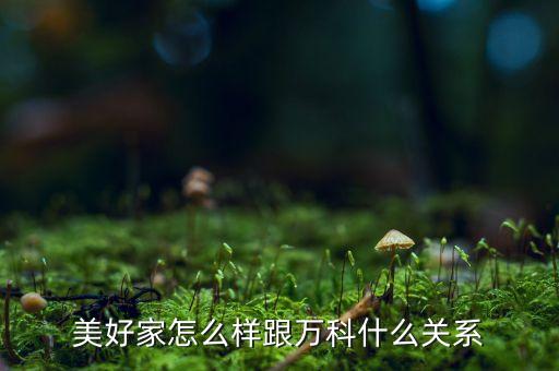 萬(wàn)科家是什么關(guān)系，美好家和萬(wàn)科是什么關(guān)系