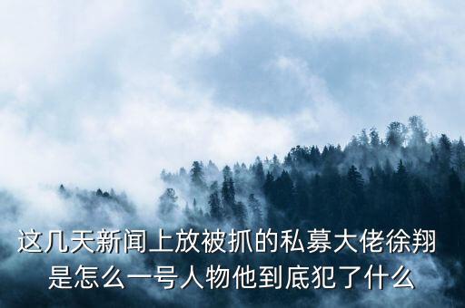 徐翔為什么會(huì)抓，澤熙投資徐翔為什么被抓徐翔被抓后私募怎么辦