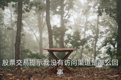 為什么股票賬戶沒有訪問渠道，信達(dá)證券賬戶說我沒有訪問渠道為什么 求解釋