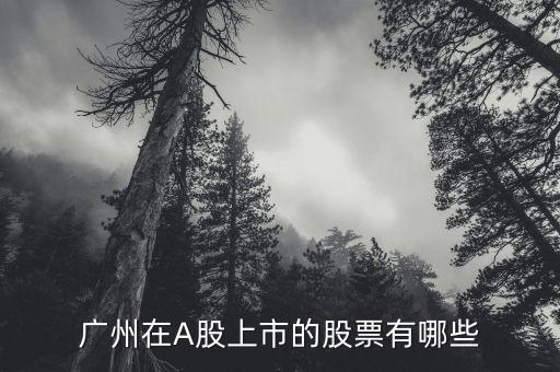 廣州絡(luò)溪有什么股市，廣州在A股上市的股票有哪些