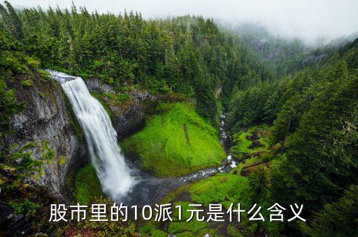 除權(quán)10派1是什么意思，股市里的10派1元是什么含義