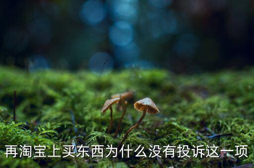 為什么消費者網購不維權，再淘寶上買東西為什么沒有投訴這一項