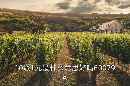 股票十派一是什么意思，股市里的10派1元是什么含義