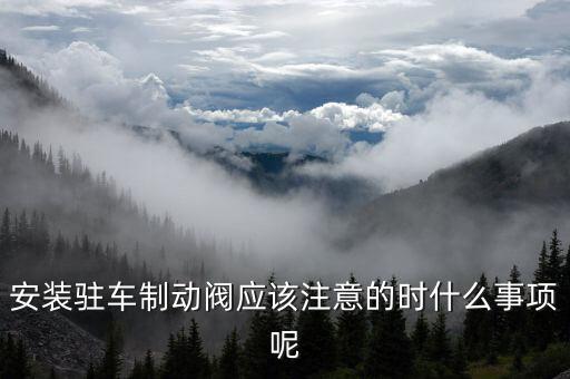 華伍制動器什么時(shí)候放假，安裝駐車制動閥應(yīng)該注意的時(shí)什么事項(xiàng)呢