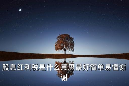 新的股息稅是什么意思，股息紅利稅是什么意思最好簡(jiǎn)單易懂謝謝