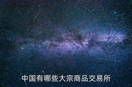 國內有什么商品交易所，中國的商品交易所都有那幾家