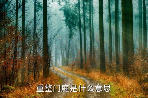 重整網(wǎng)是什么東西，你好重整門庭是什么意思啊