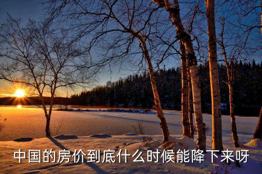中國房產(chǎn)什么時候會降價，現(xiàn)在中國的房價什么時候會降呢