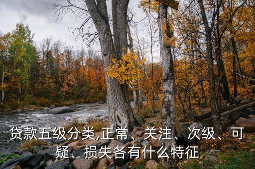 貸款五級分類,正常、關(guān)注、次級、可疑、損失各有什么特征
