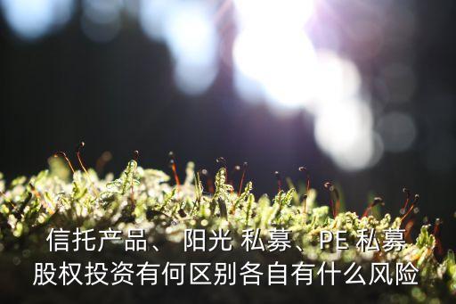 信托產(chǎn)品、 陽光 私募、PE 私募股權(quán)投資有何區(qū)別各自有什么風(fēng)險