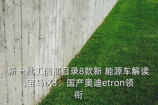 新一批工信部目錄8款新 能源車解讀,寶馬iX3、國產(chǎn)奧迪etron領(lǐng)銜