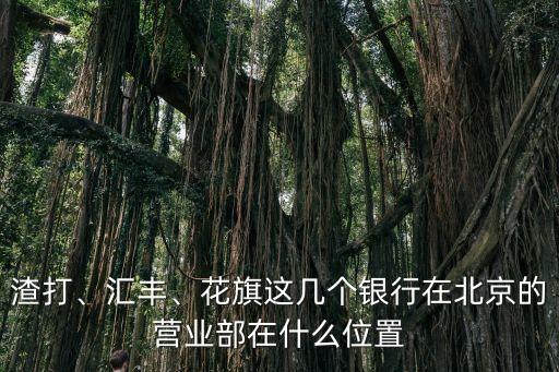 渣打、匯豐、花旗這幾個銀行在北京的營業(yè)部在什么位置