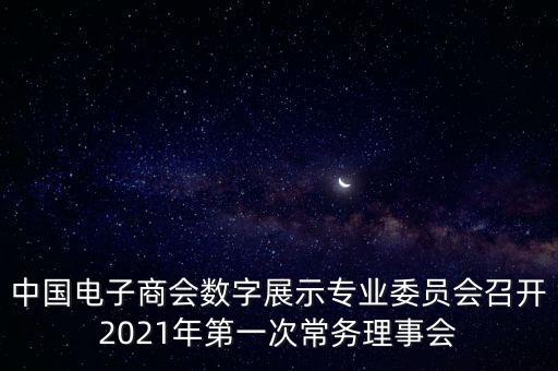 中國電子商會數字展示專業(yè)委員會召開2021年第一次常務理事會