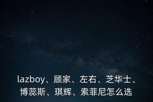 lazboy、顧家、左右、芝華士、博蕊斯、琪輝、索菲尼怎么選