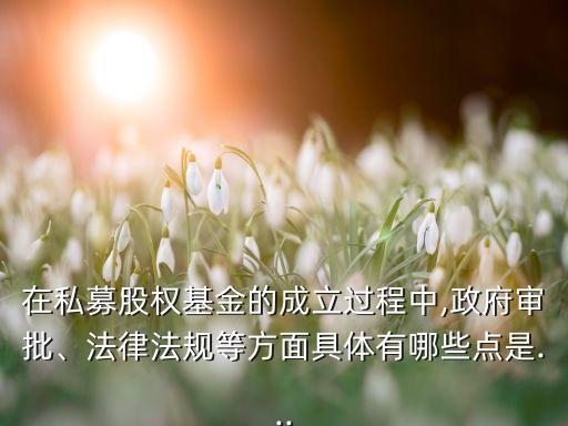在私募股權(quán)基金的成立過程中,政府審批、法律法規(guī)等方面具體有哪些點(diǎn)是...