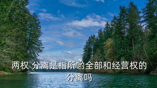  兩權 分離是指所喲全部和經(jīng)營權的 分離嗎