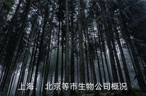 上海、 北京等市生物公司概況