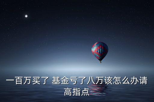 一百萬(wàn)買(mǎi)了 基金虧了八萬(wàn)該怎么辦請(qǐng)高指點(diǎn)