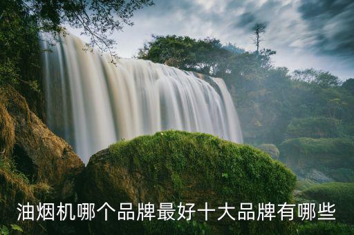 油煙機(jī)哪個品牌最好十大品牌有哪些