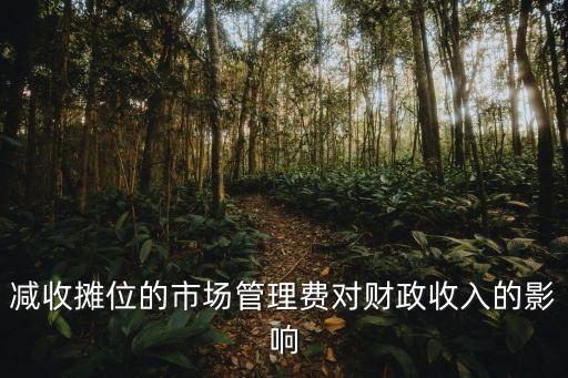 減收攤位的市場管理費(fèi)對財政收入的影響