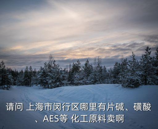請問 上海市閔行區(qū)哪里有片堿、磺酸、AES等 化工原料賣啊