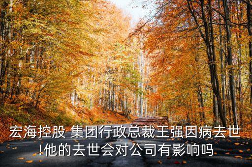 宏?？毓?集團(tuán)行政總裁王強(qiáng)因病去世!他的去世會(huì)對(duì)公司有影響嗎