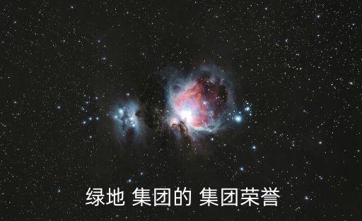  綠地 集團(tuán)的 集團(tuán)榮譽
