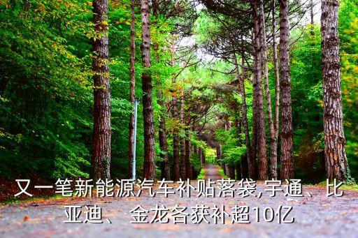 又一筆新能源汽車補(bǔ)貼落袋,宇通、比亞迪、 金龍各獲補(bǔ)超10億